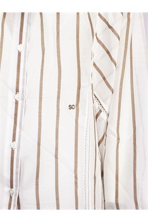 Camicia a righe verticali in misto cotone e seta SEMI COUTURE | Y6SK60RG105